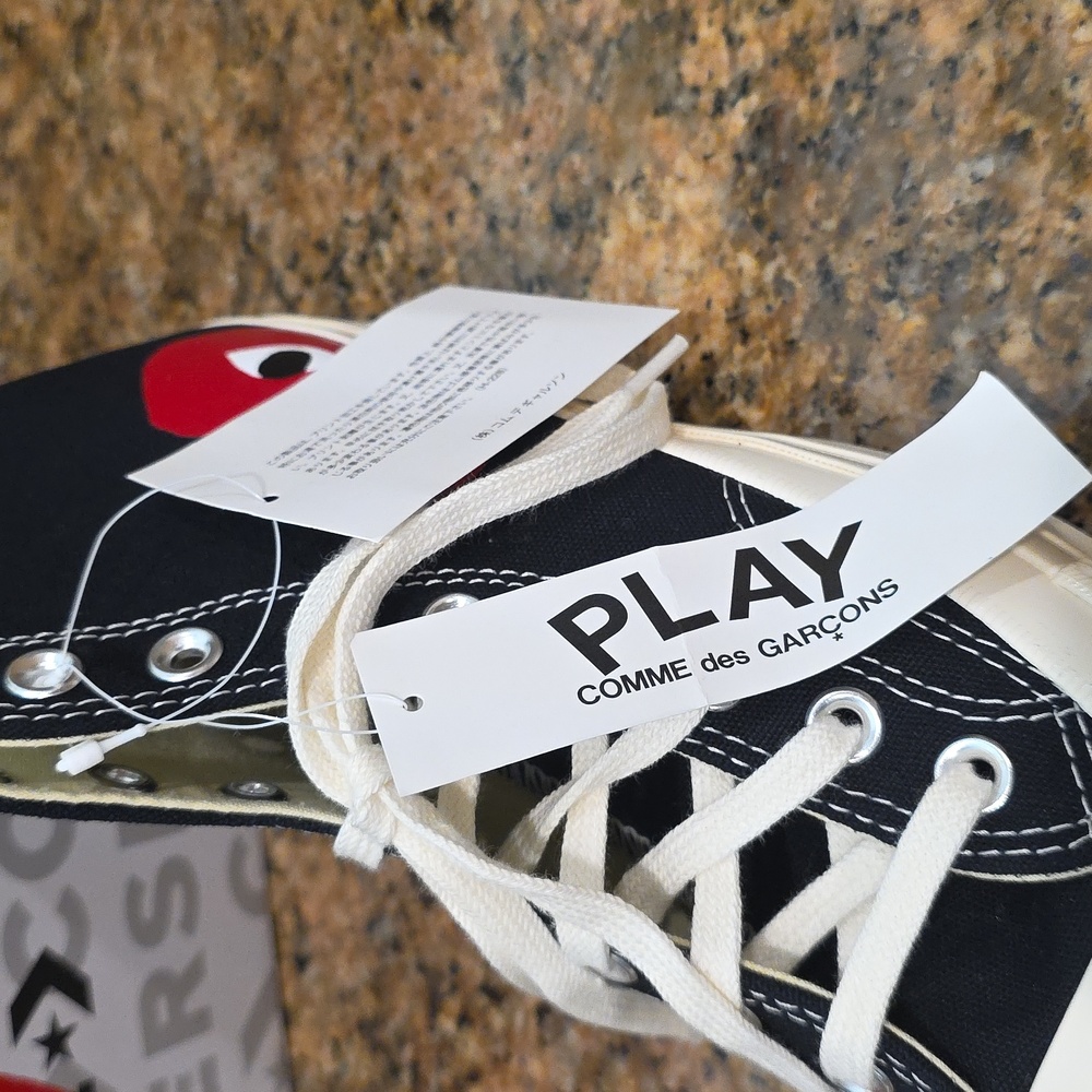 NWT Converse X Comme des Garcons Play Chuck Taylor 70 - SZ W9/M7 - Picture 4 of 9